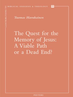 cover image of The Quest for the Memory of Jesus